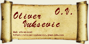 Oliver Vukšević vizit kartica